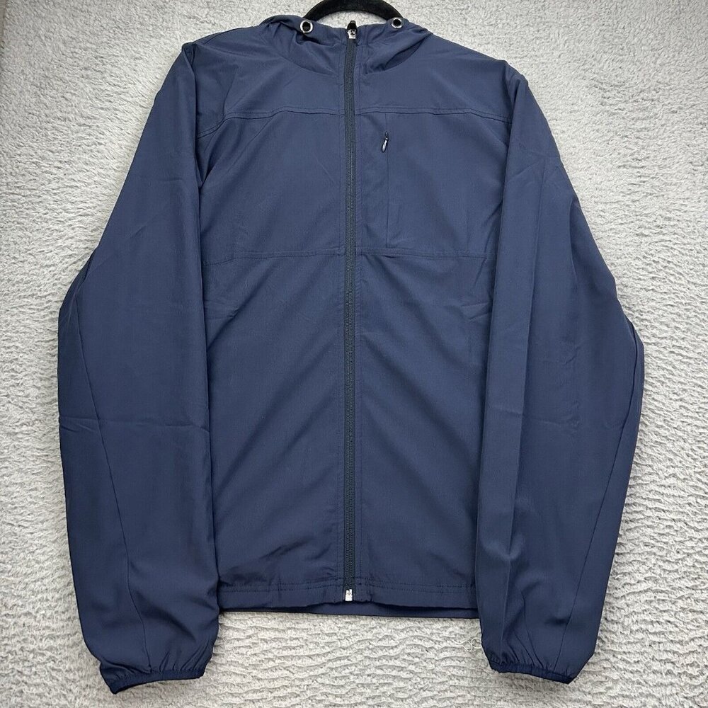 Swannies Full Zip Mens Jacket Blue Size Medium Regular Windbreaker